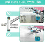 Sooprinse Pressure Washer Foam Cannon with Dual Connector Accessory, Power Washer Soap Cannon with Double Tip Attachment, 5 Power Washer Nozzle Tips, 1/4" Quick Connect, 4000 PSI