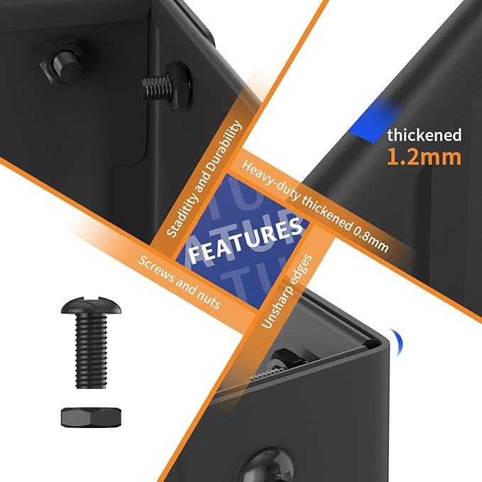 16 x 16 Inches Square Fire Pit/Bonfire Pit - Perfect for Garden Family Parties & Camping - Durable and Portable Design for Outdoor Enjoyment,Four-Sided Hollow and Breathable,Black