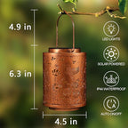 Solar Lanterns Garden Decor Birthday Gifts for Women Mon Grandma Metal Hanging Solar Lights Waterproof Outdoor Decoration for Outside LED Lanterns for Yard Patio Lawn (Birds)