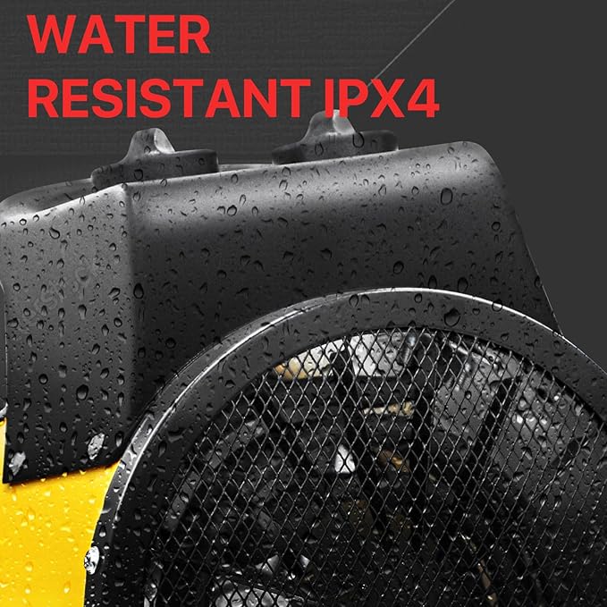 EAGLE PEAK 1500W Outdoor Heater, Greenhouse Heater for Greenhouse, Grow Tent, Garage, and RV Use, Water Resistant IPX 4 Rated, Overheat Protection, Radiant Heating, 1 Pack, Yellow