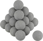 Skyflame 2" Fireplace Balls for Gas Fireplace, 25-Pack Round Ceramic Ball Set for Indoor/Outdoor Fire Pits/Fireplaces Home Decor Accessory, Gray