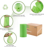 Compost Bags, 13 Gallon, 50Liter, Extra Thick 1.1 Mils, Compostable Food scrap waste bags with US BPI ASTM D6400 and Europe OK Compost Home Certified