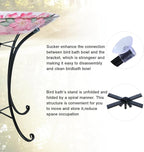 MUMTOP Outdoor Glass Birdbath with Metal Stand for Outside Lawn Yard Garden Cardinal Decor,18” Dia/21.65 Height