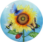 Briarwood Lane Sunflower Dance Glass Birdbath