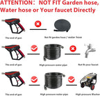 Sooprinse Pressure Washer Gun with Foam Cannon Snow Foam Lance, Short Pressure Washer Gun with Foam Cannon with 1/4 Inch Quick Connector, Power Washer Foam Blaster with Car Wash Mitt, 4000 PSI,1 Liter