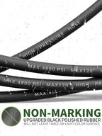 3/8" 4800PSI Pressure Washer Hose 75FT with Swivel Quick Connect for Cold/Hot Water Max 248°F, Kink Resistant Steel Wire Braided, Wear Resistant Power Washer Hose with M22 14mm Adapter