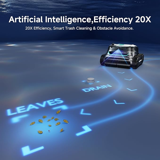 (2025 Upgrade) WYBOT S2 Solar Vision Robotic Pool Vacuum for Inground Ground Pools, AI Vision Pool Cleaner, Smart Auto Return/Parking & Charge, Enhanced Scheduled Cleaning, App Support