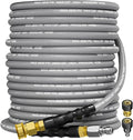 3/8" 4800PSI Pressure Washer Hose 75FT with Swivel Quick Connect for Cold/Hot Water Max 248°F, Kink Resistant Steel Wire Braided, Wear Resistant Power Washer Hose with M22 14mm Adapter