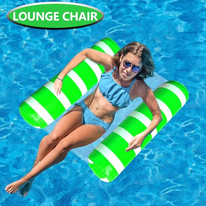 5 Pack Inflatable Pool Floats Adult Size Water Hammock,Hammock Floats for Adults,4-in-1 Multi-Purpose Pool Floating Toys,Pool Rafts Lounge Chairs Floaties,for Adults Vacation Fun and Rest