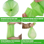 Compostable Trash Bags, 2.6 Gallon, 100 Count, 100% Compost Waste Bags for Kitchen Bathroom Office, Small Countertop Bin Compost Bags, US BPI and Europe OK Compost Home Certified