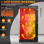 Smartmak Full Size Portable Home Sauna Kit, 1 Person Far Infrared Sauna, Full Body Sauna Tent for Relaxation, with Timer & Temperature Remote Control, Foot Heating Pad,Upgraded Folding Chair - Black