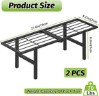 1 Tier Plant Stand Indoor Outdoor, 2 Pack Foldable Heavy Duty Metal Plant Shelf, Multi-Plant Display Flower Pot Holder for Garden Patio Balcony, Black