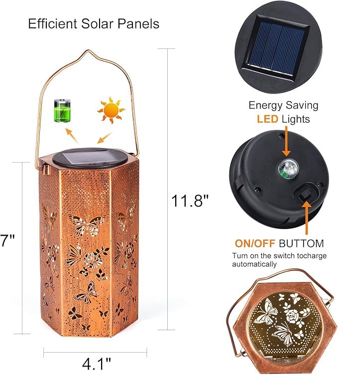 Christmas Decorations Gifts for Women Butterfly Solar Lights Outdoor - Butterflies Solar Lanterns Outdoor Waterproof Garden Decoration for Outside, Outdoor, Yard, Lawn