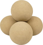Skyflame 6" Ceramic Fireplace Balls, Beige Round Fire Stones Reusable Fire Pit Balls for Indoor and Outdoor Fire Pits or Fireplaces Accessory - Set of 4