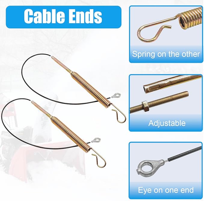 06900502 Auger & Upper Traction Cable 2 Pack Fits Ariens 921024 921030 921038 921032 921037 921013 921017 921018 921022 Snowblower