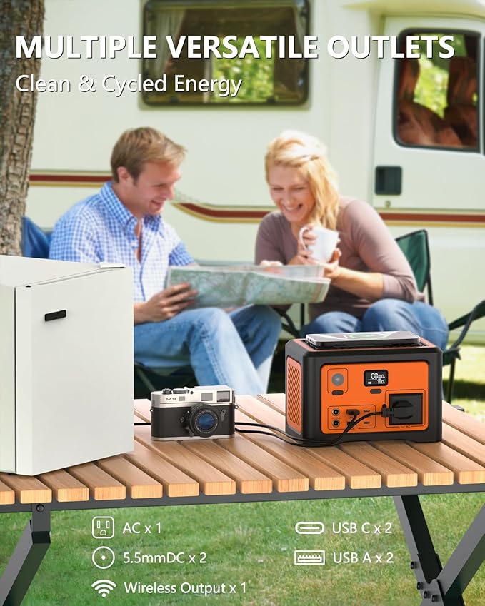 S1 Portable Power Station,192W Camping battery generator,Solar power station,electric generator with AC Outlet 100W for Home Backup Outdoor Emergency Camping RV with Bluetooth