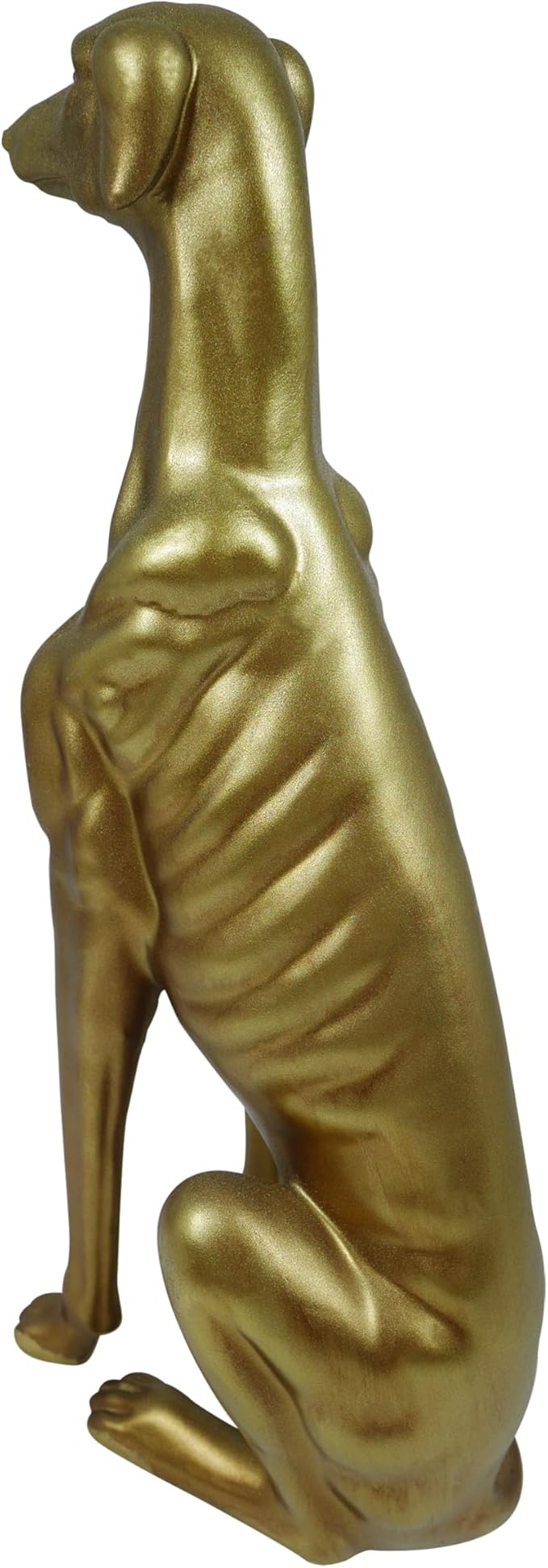 Exquisite Greyhound Sculpture, Unique Resin Dog Statue for Home Decor, Coffee Table, Entryway Table, Bookshelf, Living Room, Thoughtful Gifts for Dog Lovers, 14.5 Inch Tall, Gold