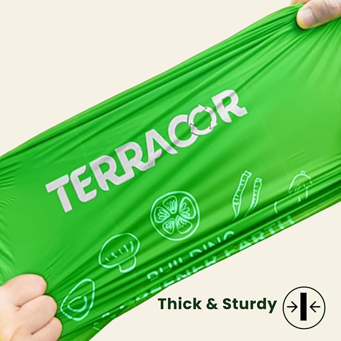 Compost Bags, Handle Tie Food Scrap Bags 3 Gallon,100 Count,Certified by BPI and ASTM D6400, Kitchen Compost Bin Compatible