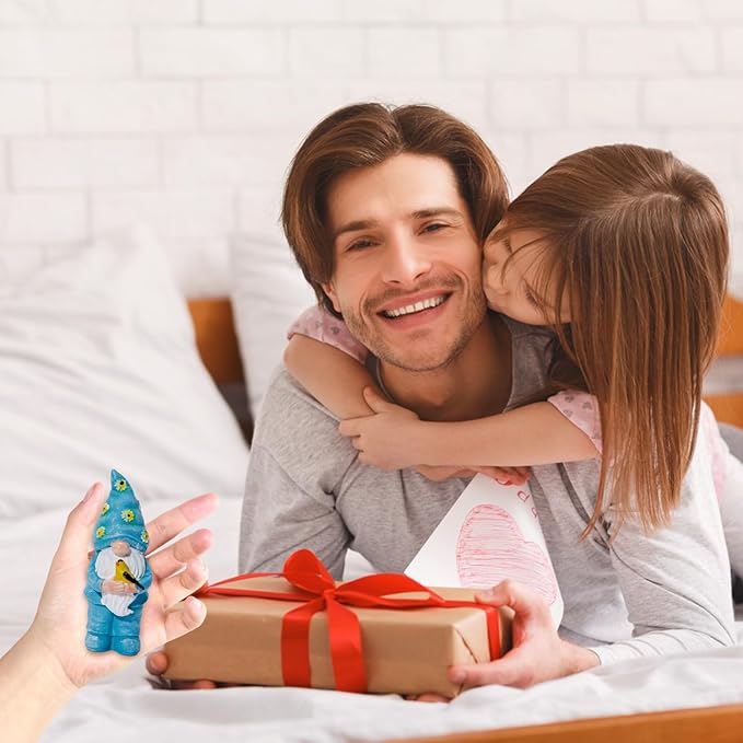 Artpaul 3 Pcs Gnomes Decorations Figurine Resin Statues,Cute Mushroom Bird Butterfly Gnomes for Home Table Shelf Gift Décor Accents (Multicolor)