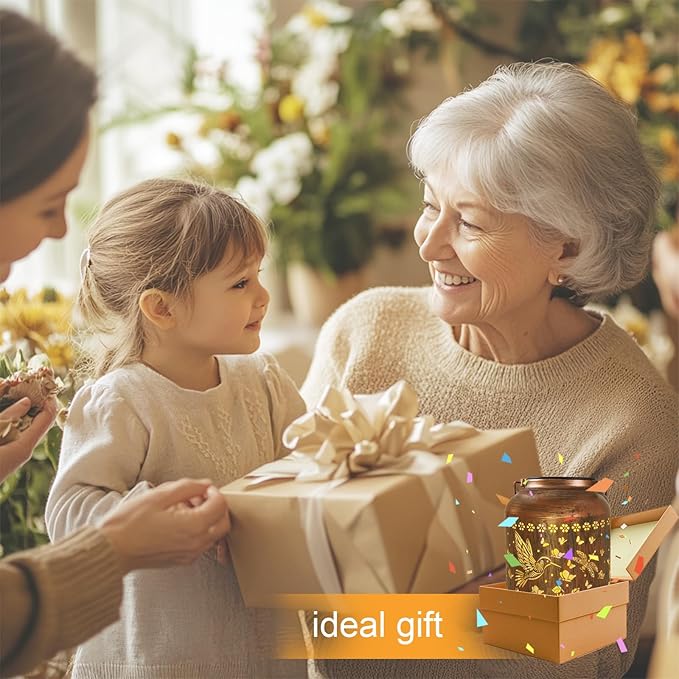 Hummingbird Lantern Solar Outdoor, Birthday Gifts for Women, Mom, Grandma Solar Light Outdoor Waterproof LED Decorative Garden for Lawn, Landscape, Patio, Porch Hanging Lantern for Christmas Decor