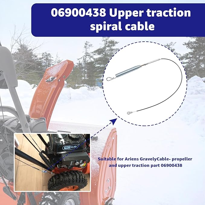 06900438 Upper Traction Replace Auger Cable Compatible with SNO-Tek 24 28 Ariens Compact 20 24 120V, ST24LE Snow Blower