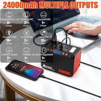 Takki 88.8Wh Portable Power Station Lithium Battery Solar Generator Power Bank with 110V AC Outlet Battery Backup for Camping Home Use Emergency(Solar Panel Optional)