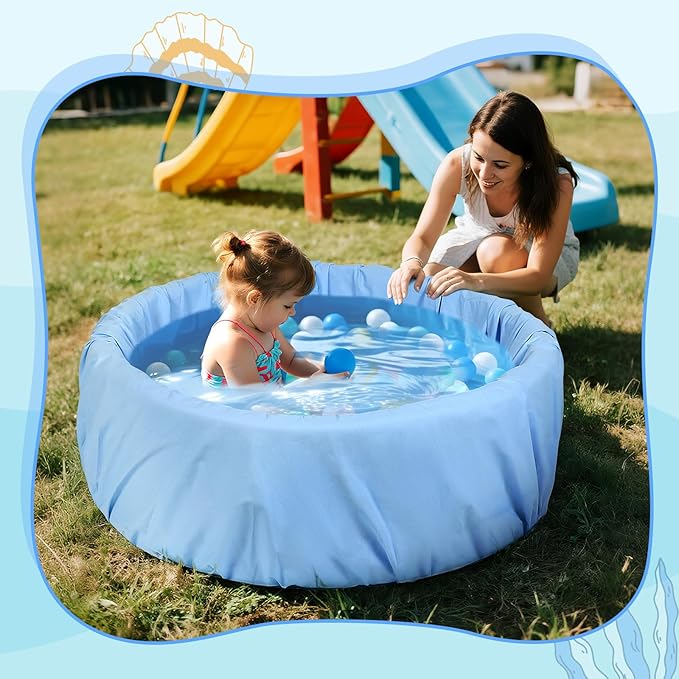 Foam Ball Pit, 35 inch x 12 Inch Soft Ball Pit for Kids, Indoor Playground Ball Pool, Outdoor Swimming Pool, Ideal Gift for Children - Balls not Included