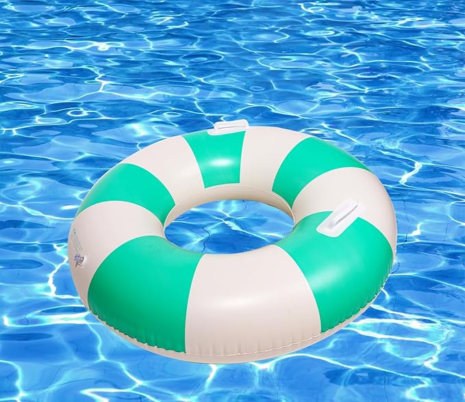 2PCS Large Swimming Pool Tubes Inflatable Pool Floats for Adult Swim Ring Floaties Inflatable Swimming Pool Raft Summer Beach Lounger Float Party Supplies