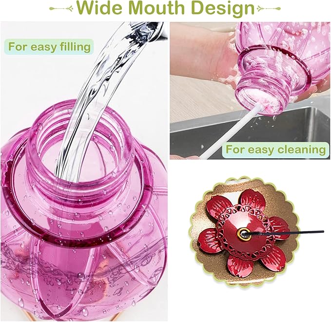 BOLITE Hummingbird Feeder, Glass Hummingbird Feeder for Outdoors, Netted Texture Ball Shape Bottle, 20 Ounces, Lavender, Birthday Gifts for Women Men, Gifts for Mom Dad