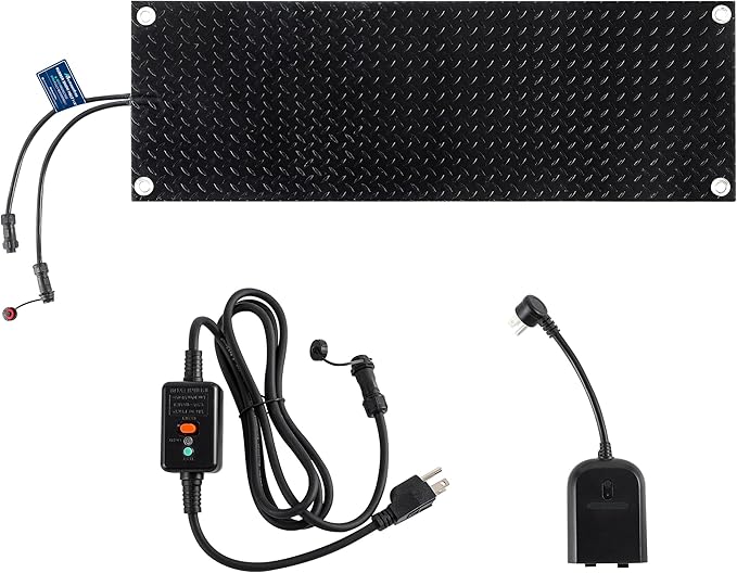 Heated Snow Melting Mat for Outdoor Stairs, Non-Slip (10in x 30in)