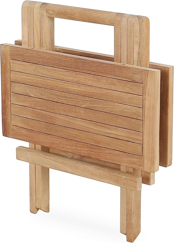 Outdoor Side Table,Patio End Table, Small Round Side Table, for Balcony Porch Poolside(Square Table Centre Folding)