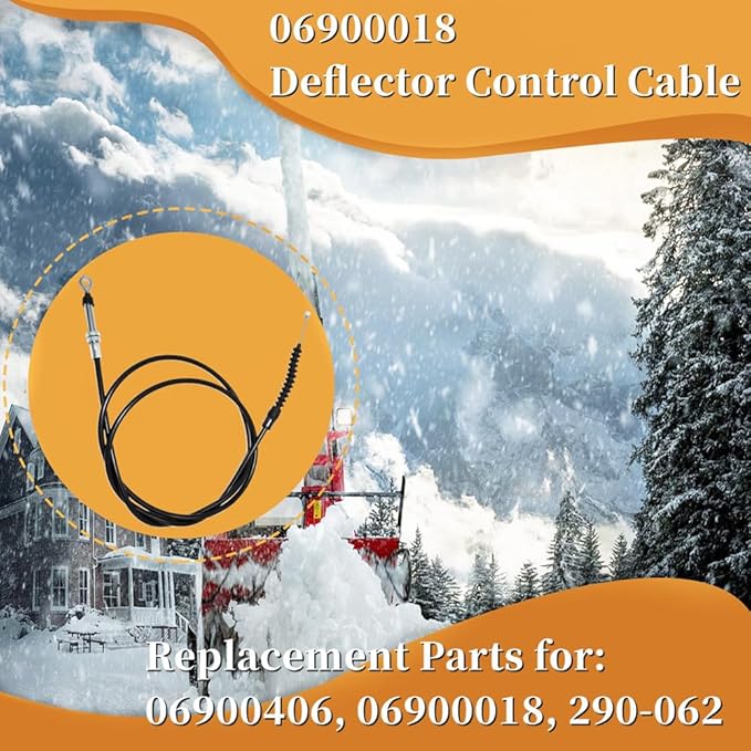 06900406 Deflector Control Cable Fits for A-riens Deluxe 24 27 28 30 and Platinum Pro 26 28 32 and 36 Replaces 06900018 Snow Blower Chute Deflector Cable
