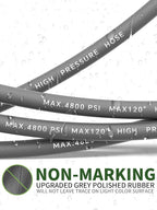 3/8" 4800PSI Pressure Washer Hose 75FT with Swivel Quick Connect for Cold/Hot Water Max 248°F, Kink Resistant Steel Wire Braided, Wear Resistant Power Washer Hose with M22 14mm Adapter