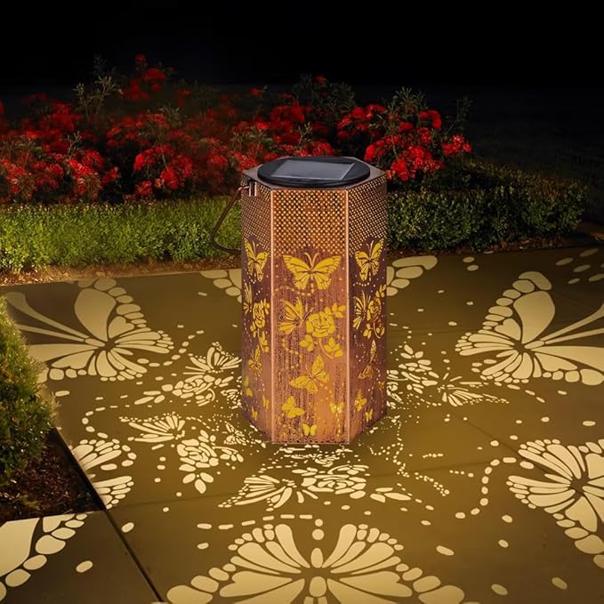 Christmas Decorations Gifts for Women Butterfly Solar Lights Outdoor - Butterflies Solar Lanterns Outdoor Waterproof Garden Decoration for Outside, Outdoor, Yard, Lawn