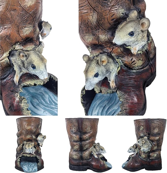 Mouse Statues Gutter Downspout Extension Statues Garden Decoration,Resin Statue Outdoor Decor,Animal Downspout Diverter,Decorative Gutter Extension,3"×4" Downspout Extender Diverter Splash Block