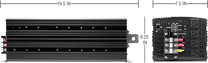 Wagan EL3746 12V 8000 Watt Power Inverter with Remote Control, 16000 Watt Surge Peak, Proline 12 Volt Power Converter for Home RV Camping Van Life Off Grid