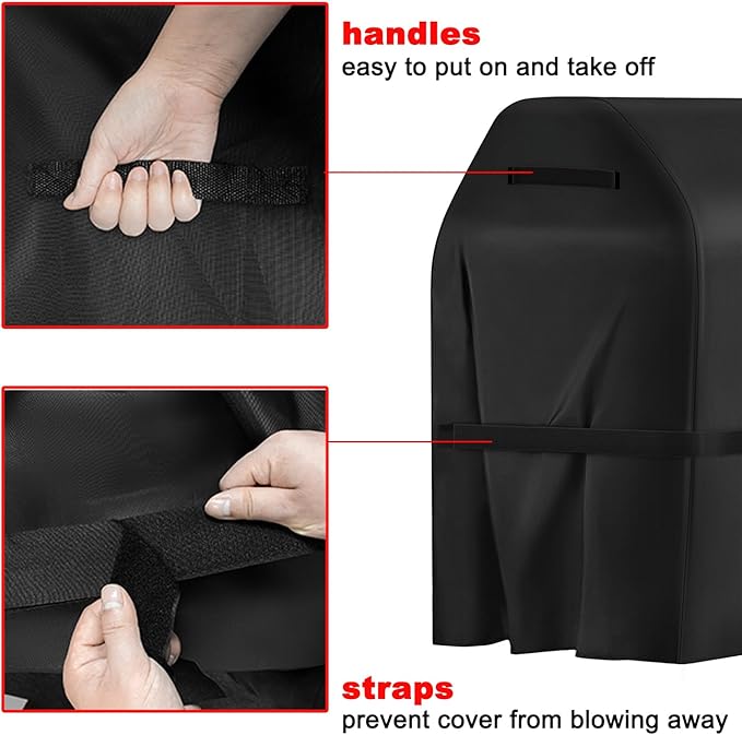 BBQ Grill Cover, 32-Inch Heavy Duty Waterproof UV Resistant Tear Resistant Barbecue Gas Grill Cover for Outdoor Grill, Fit for Nexgrill Brinkmann Weber Char-Broil