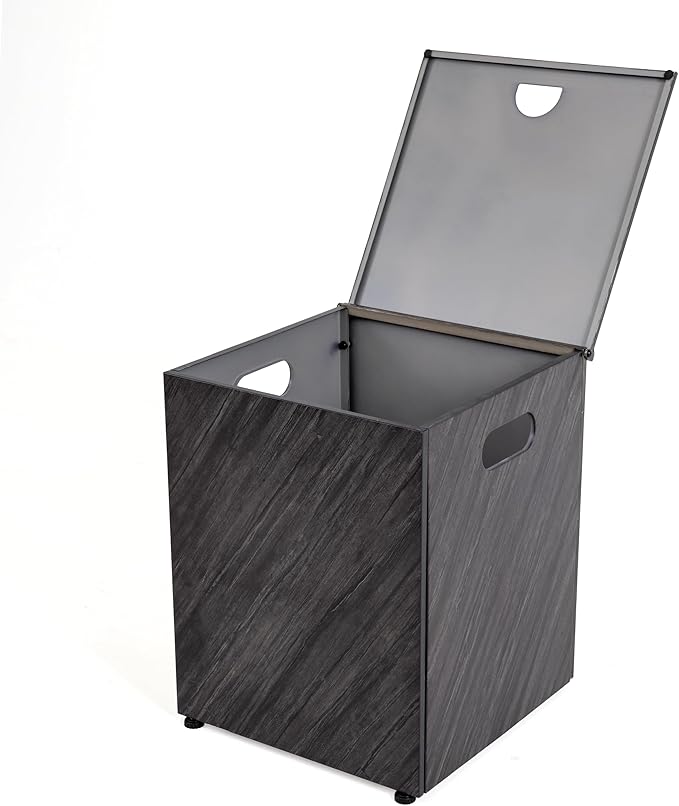 Propane Tank Cover Table for Fire Pits, 20 LB Iron Propane Tank Holder with Side Handles, Outdoor Tank Storage Side Table for Patio, Gas Griddle, Stone Gray