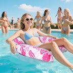 Inflatable Pool Floats for Adults, 2-Pack Multi-Purpose Pool Hammock Floating Chairs, Heavy Duty PVC Material, Water Floats for Swimming Pool, Beach, Summer Pool Toys Party Gifts