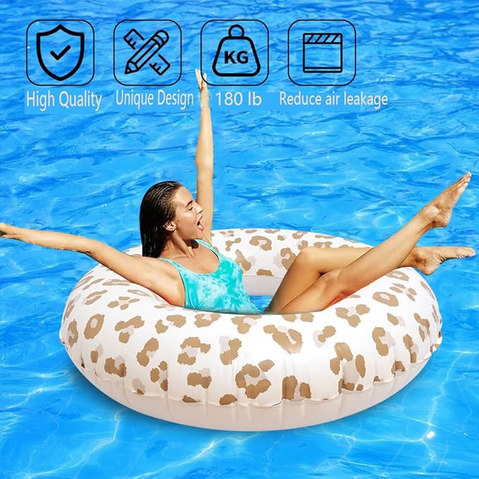 Inflatable Pool Float Tube -35 in Tube Float for Adult,Inflatable Swim Tube Raft Premium Swim Ring Heavy Duty Vinyl Flotation Pool Floats for The Beach, Party, Vacation, UV Resistant - Pool Party