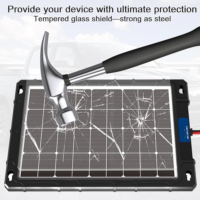 20W 12V Solar Panel Kit with Upgraded Controller for Car, RV, Motorcycle, and Marine Applications