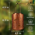 Solar Lanterns Garden Decor Birthday Gifts for Women Mon Grandma Metal Hanging Solar Lights Waterproof Outdoor Decoration for Outside LED Lanterns for Yard Patio Lawn (Frogs)
