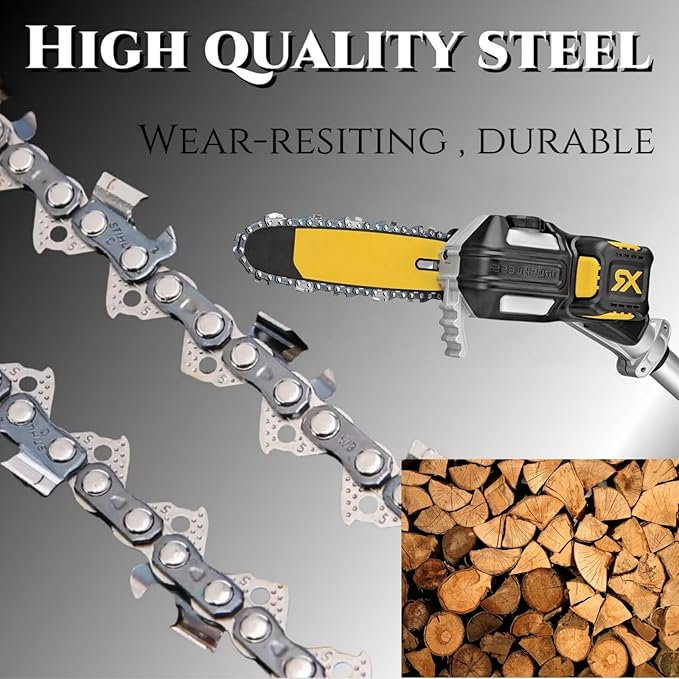 (4PK) 8 Inch Pole Saw Chain Fits for Dewalt DCPS620B DCPS620M1 Chainsaw, 8" Chainsaw Chain Replacement Compatible with Dewalt DCCS623B DCCS623L1 - R34