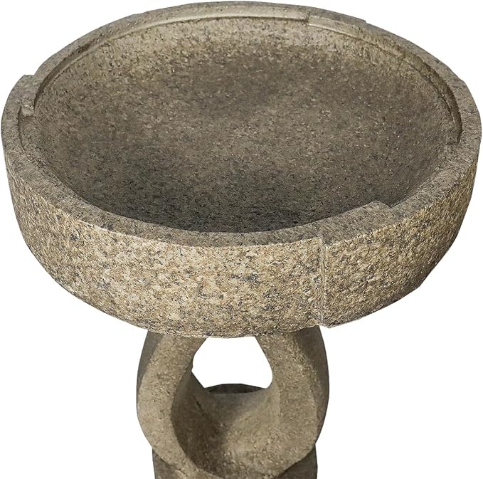 21.8" H Elegant Modern Bird Bath for Outsides Use - Sturdy Weather-Resistant Birdbath for Gardens and Patios