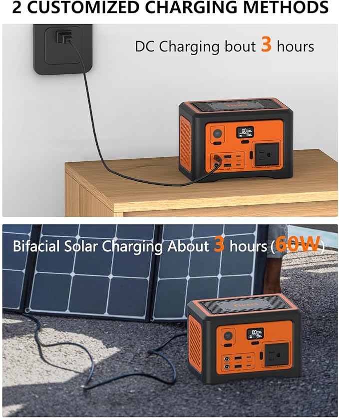 S1 Portable Power Station,192W Camping battery generator,Solar power station,electric generator with AC Outlet 100W for Home Backup Outdoor Emergency Camping RV with Bluetooth