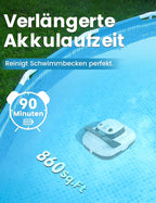 (2025 Upgrade) Launs S1 Cordless Robotic Pool Cleaner, Dual Motors & Suction Ports Automatic Pool Vacuum Robot Lasts up to 90 Min, Self-Parking Ideal for Above Ground Pools (New)