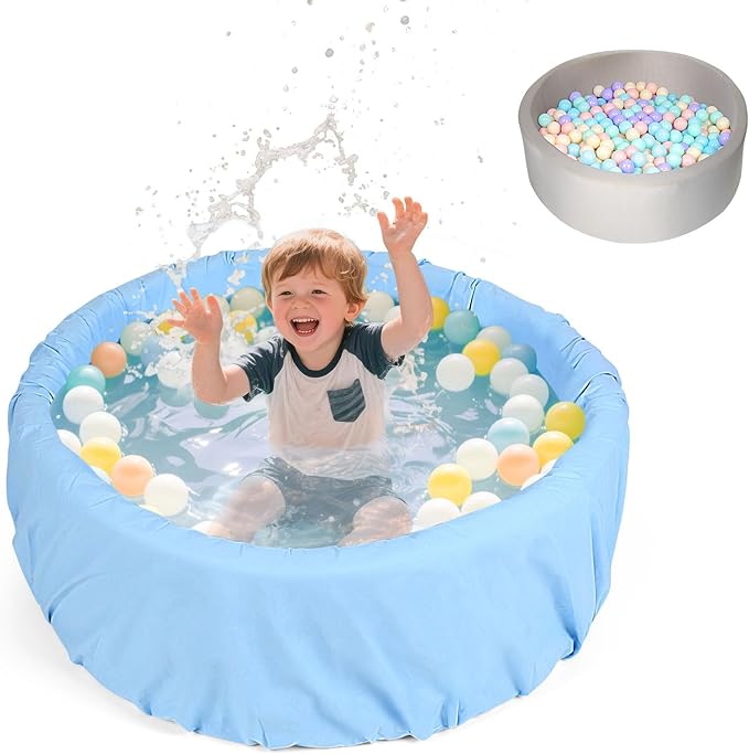 Foam Ball Pit, 35 inch x 12 Inch Soft Ball Pit for Kids, Indoor Playground Ball Pool, Outdoor Swimming Pool, Ideal Gift for Children - Balls not Included