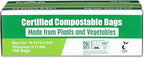 Compost Bags, Compostable Trash Bags 2.6 Gallon Compostable Bags 100 Count Small Compost Bags for Countertop bin Extra Thick 0.71 Mil. ASTM D6400 Certified By BPI and TÜV AUSTRIA