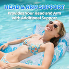 Inflatable Pool Floats for Adults, 2-Pack Multi-Purpose Pool Hammock Floating Chairs, Heavy Duty PVC Material, Water Floats for Swimming Pool, Beach, Summer Pool Toys Party Gifts