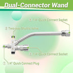 M MINGLE Foam Cannon for Pressure Washer with Dual-Connector Tool - Dual Lance Pressure Washer Wand for Adjustable Soap Cannon - M22 and 1/4" Quick Connect - 3600 PSI